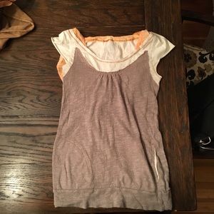 Free People Hooded Short Sleeve Shirt Size XS